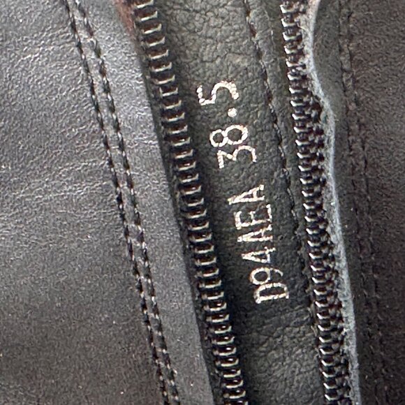 Geox Respira Black Leather Heeled Boots – Size 38.5 – Italian Design - Picture 4 of 4